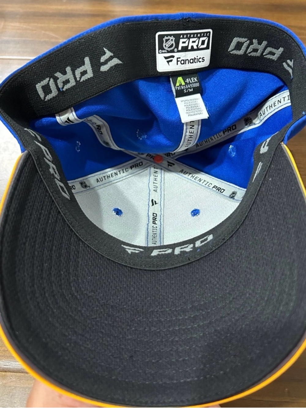 Fanatics Buffalo Sabres Royal Blue and Gold NHL Authentic Pro Hat - Picture 8 of 12